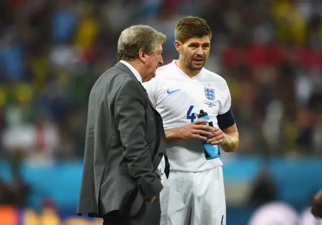 Roy Hodgson and Steven Gerrard