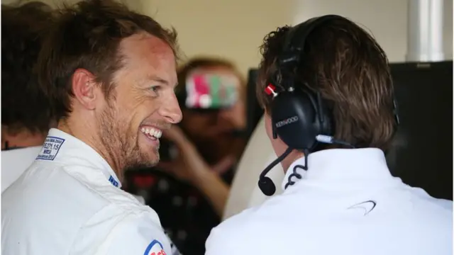 Jenson Button during practice