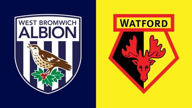 West Bromwich Albion and Watford club badges