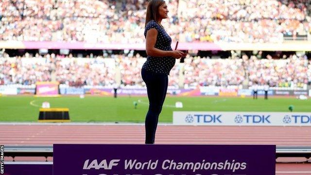 Jess Ennis with 2011 gold medal