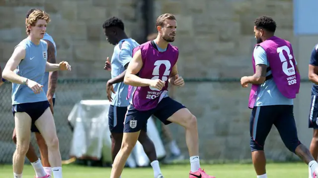 Jordan Henderson in training