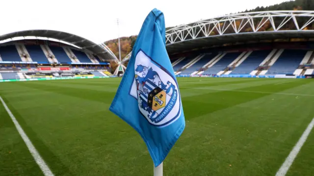 A photo of Huddersfield Town's corner flag