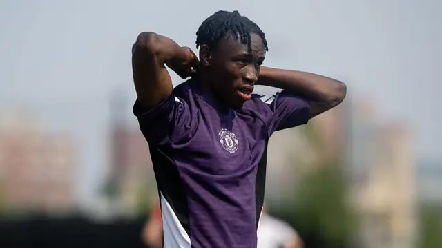 Sekou Kone of Manchester United in action