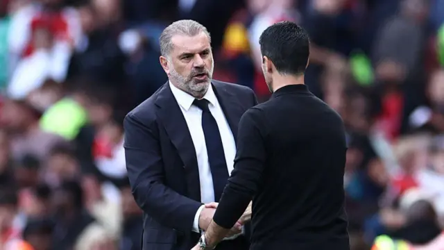 Ange Postecoglou and Mikel Arteta 