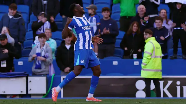 Danny Welbeck of Brighton & Hove Albion celebrates