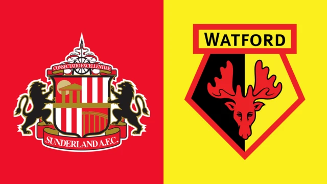 Sunderland and Watford club badges