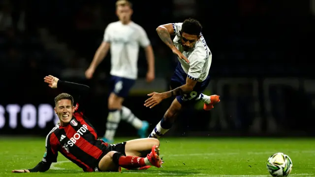 Fulham’s Harry Wilson in action against Preston North End's Milutin Osmajic