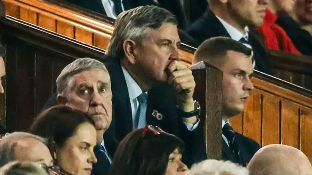 Rangers chairman Andrew Cavenagh deep in thought at Ibrox