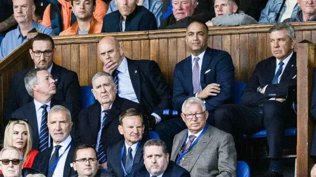 Rangers hierarchy sit at Ibrox