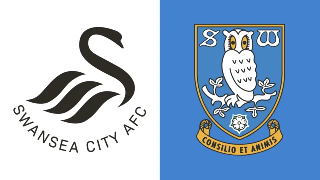 Side-by-side of Swansea City and Sheffield Wednesday club badges