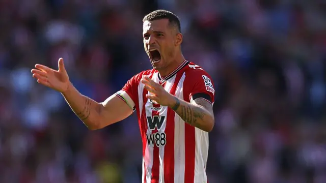 Granit Xhaka of Sunderland celebrates