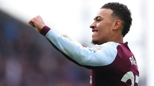 Morgan Rogers of Aston Villa celebrates scoring a goal