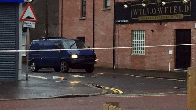 A bomb exploded under a van in east Belfast on Friday morning