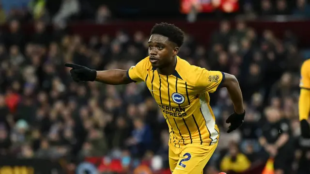 Tariq Lamptey celebrates goal