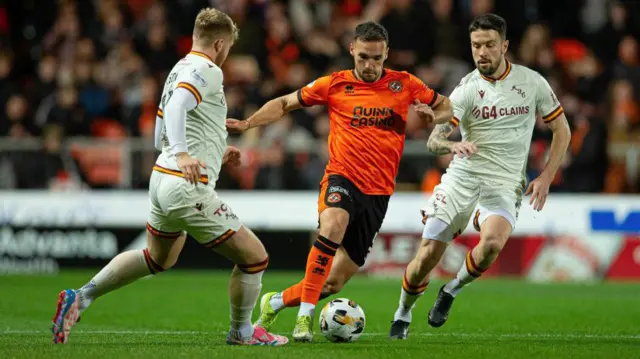 Vicko Sevelj in action for Dundee United