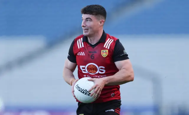 Down's Daniel Guinness returns to action on Sunday 