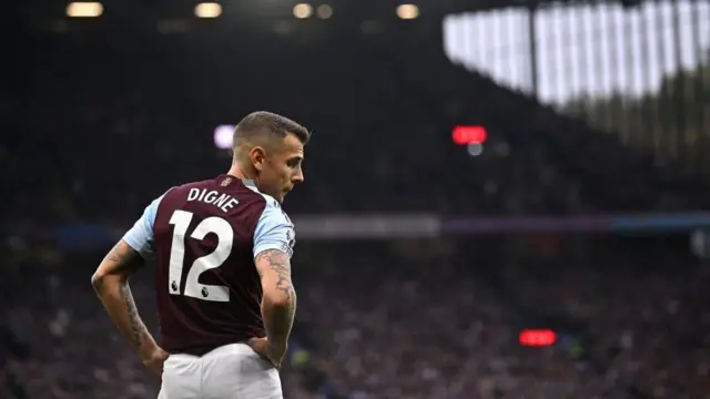 Lucas Digne playing for Aston Villa