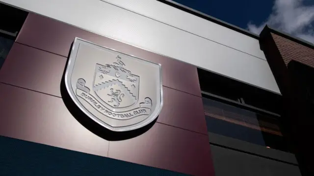 General view of Burnley badge at Turf Moor