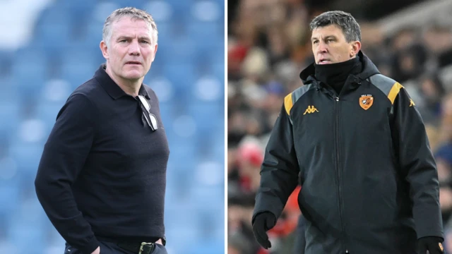 Wrexham manager Phil Parkinson (left) and Hull City boss Sergej Jakirović

