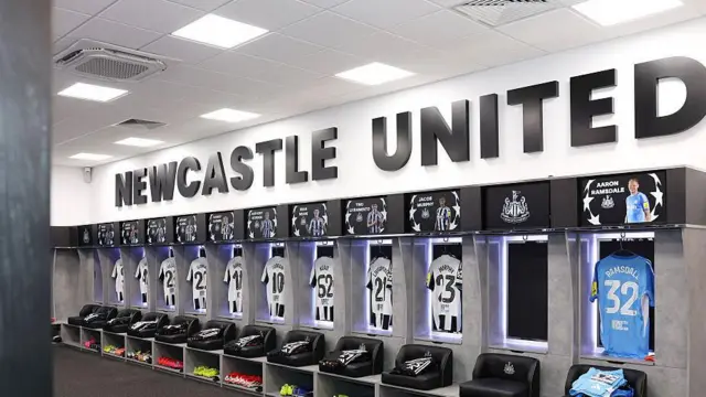Newcastle United's dressing room