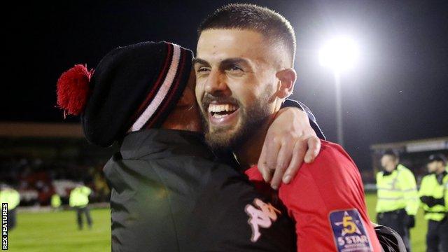 Kidderminster Harriers defender Geraldo Bajrami