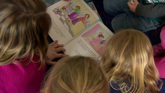 Nursery children reading