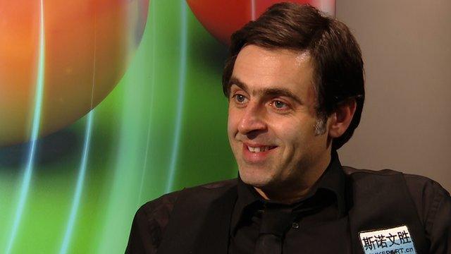 Ronnie O'Sullivan at the 2016 Masters