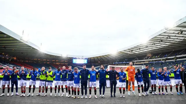 Rangers post-match celebrations at Hampden