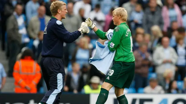 Joe Hart and Kasper Schmeichel