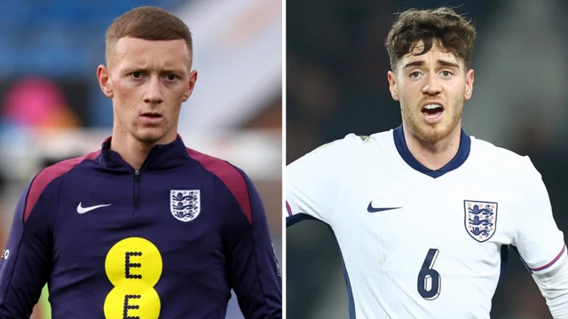 Birmingham City striker Jay Stansfield and Middlesbrough midfielder Hayden Hackney on England duty