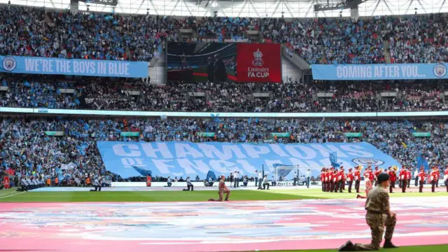 Man City fans at Wembley 2024