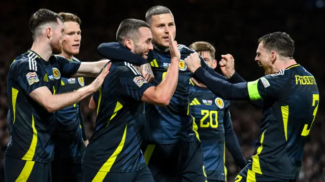 Scotland players celebrate