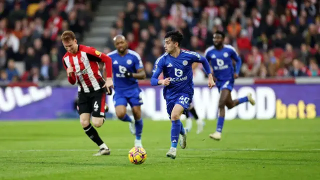 Facundo Buonanotte on the ball against Brentford