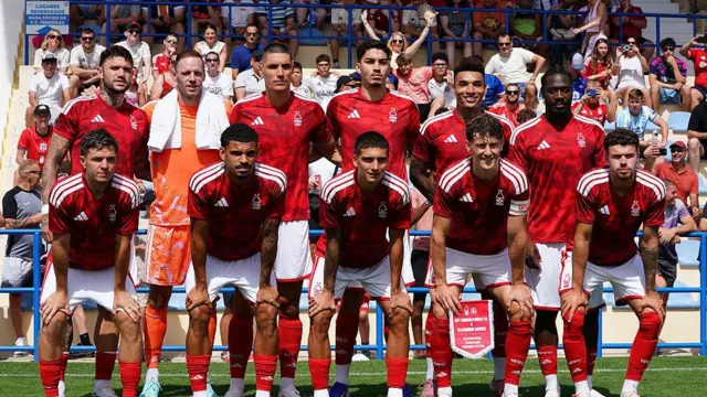 Nottingham Forest team photo before pre-season match against Blackburn Rovers