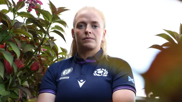 Sarah Bonar at a Scotland media photoshoot