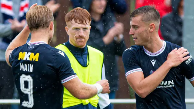 Dundee celebrate at Bonnyrigg