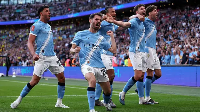 Bernardo Silva of Manchester City celebrates