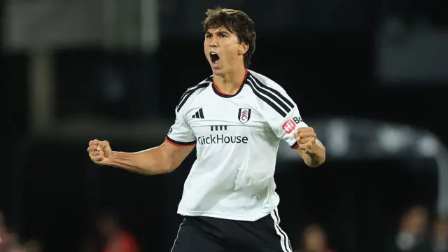 Gonzalo Garcia of Fulham celebrates
