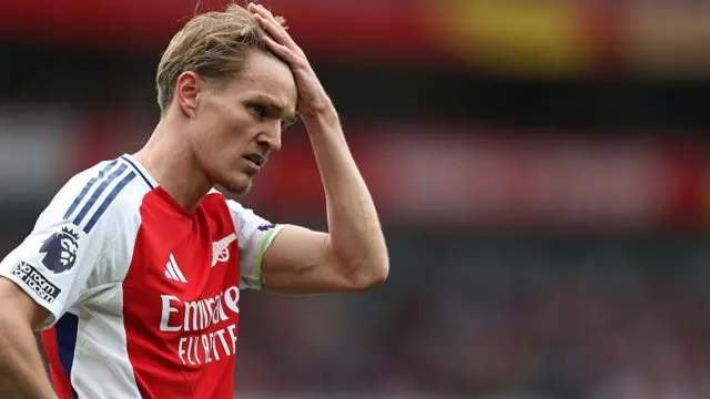 Odegaard in action for Arsenal 