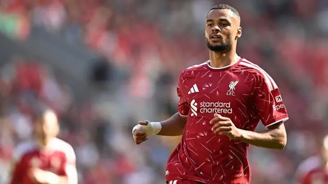 Cody Gakpo in action for Liverpool against Brentford on the final day of the 2025-26 campaign