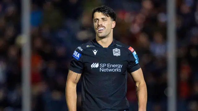 Adam Hastings in action for Glasgow Warriors