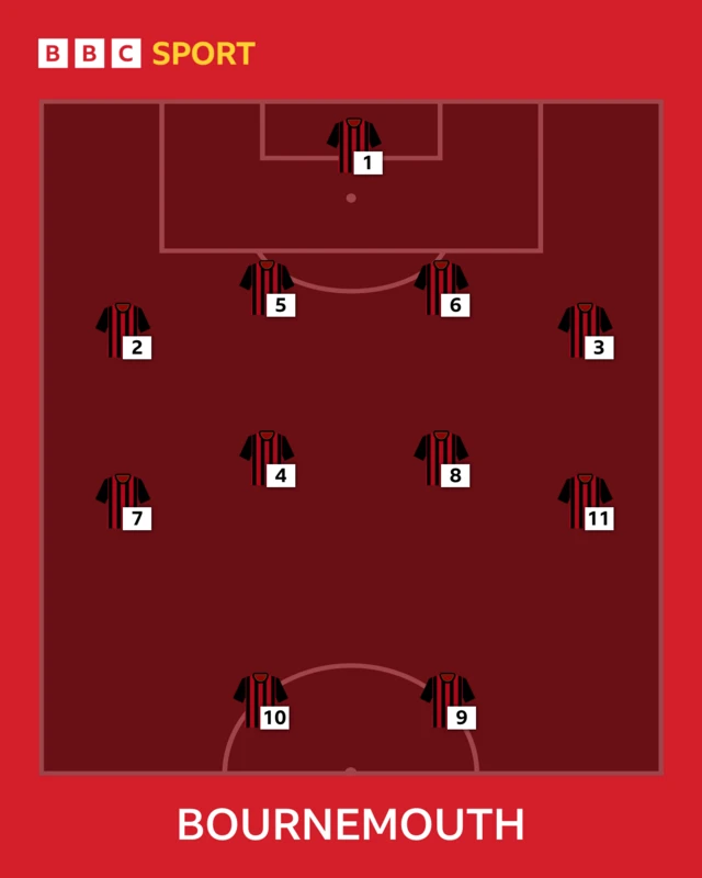 Bournemouth team selector graphic