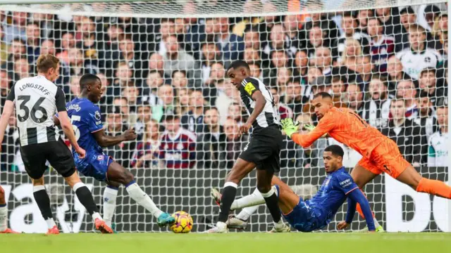 Newcastle and Chelsea in action in the Premier League