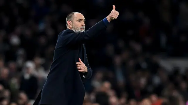 Igor Tudor of Tottenham Hotspur gestures