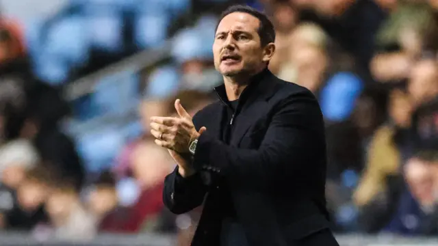 Frank Lampard claps his hands at one Coventry City's better moments in their 2-2 draw with Cardiff City