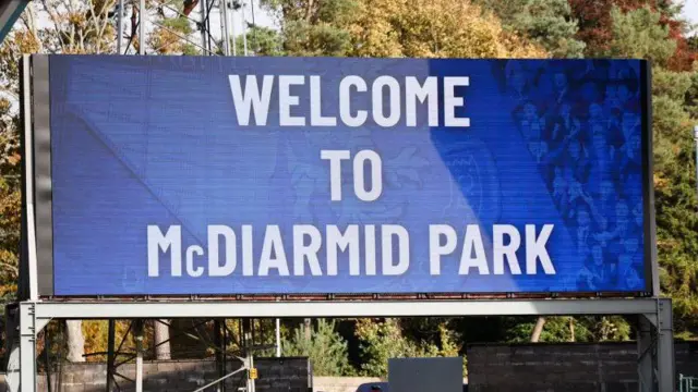 Welcome to McDiarmid Park sign