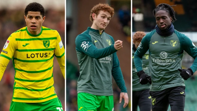 Gabriel Sara (left), Josh Sargent (centre), Jonathan Rowe (right)