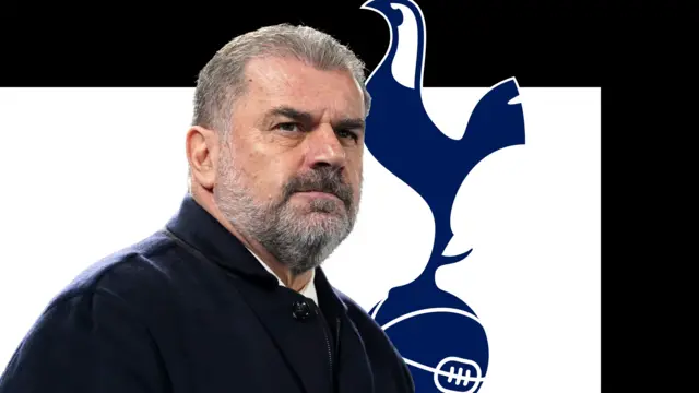 Tottenham boss Ange Postecoglou graphic