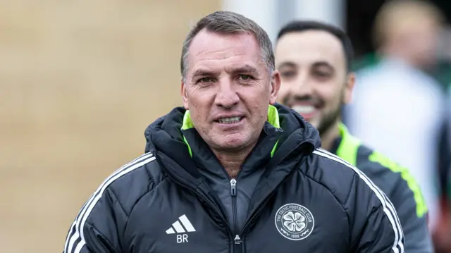 Brendan Rodgers in Celtic training