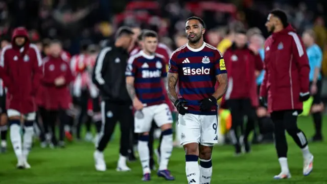 Callum Wilson of Newcastle United (9) during the Premier League match between Brentford FC and Newcastle United FC at Brentford Community Stadium